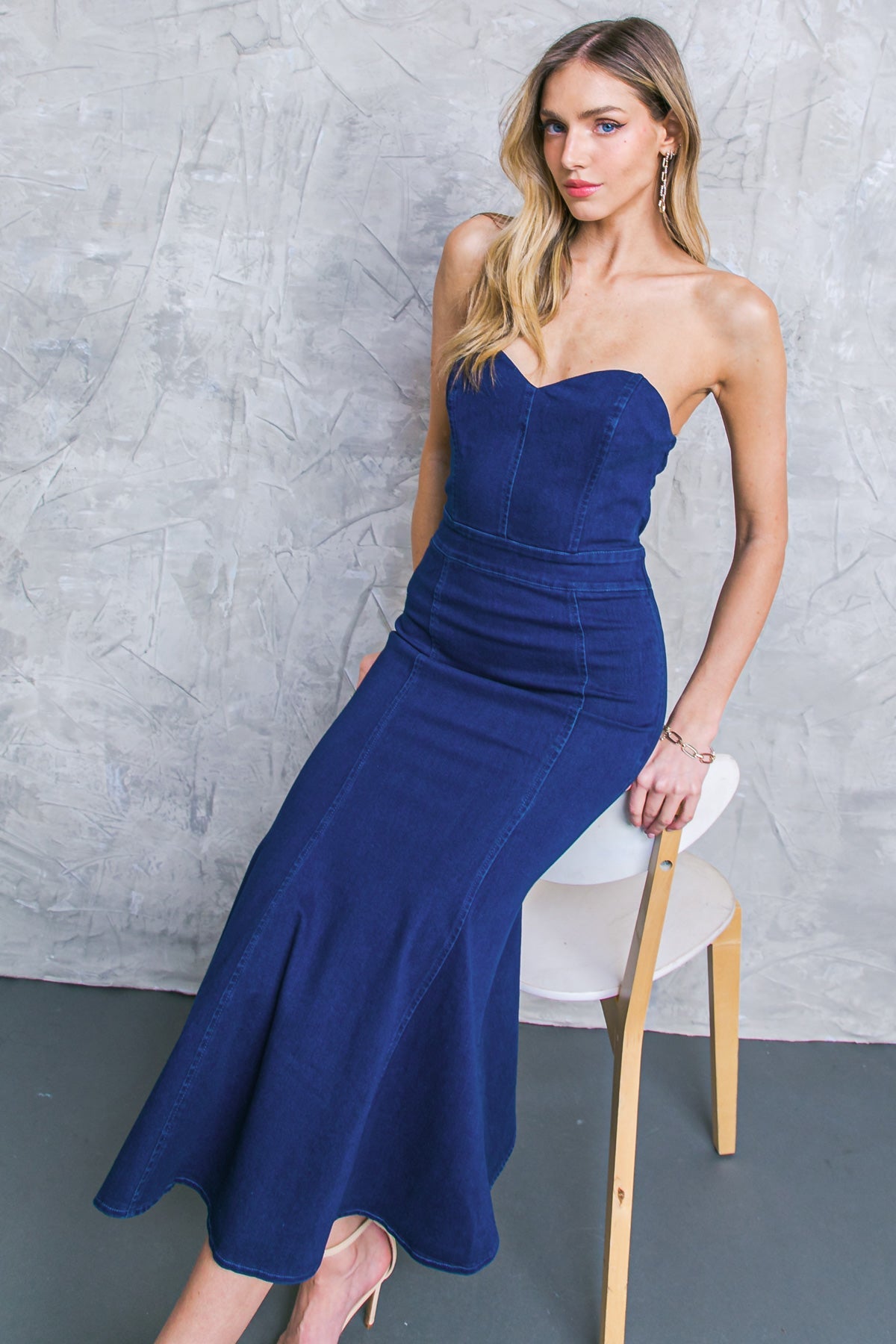 Buy Blue Denim Midi Dress - Women Dresses Online | Womens midi dresses,  Women dress online, Beautiful dresses